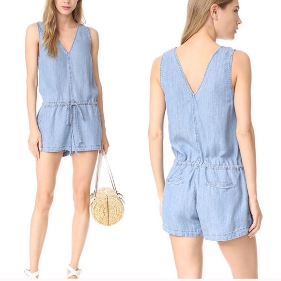 Rails Pants - {Rails} chambray romper with pockets